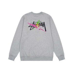 Men's Stussy New Grey Logo Cotton Sweatshirt